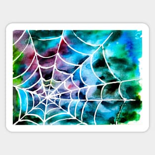 Rainbow spiders web Sticker